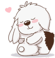Gif câlin chien